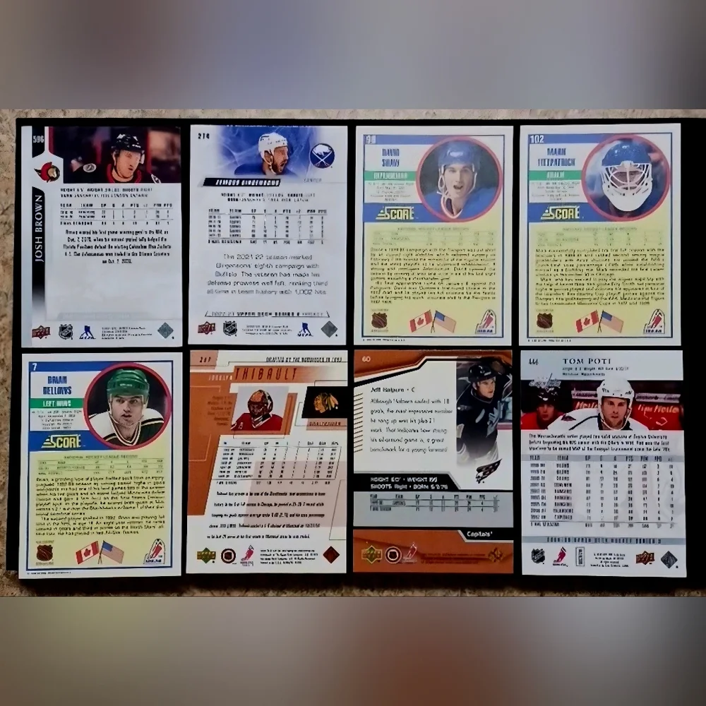NHL hockey trading cards. 20 cards! Diverse collection of players w/stats. NWT.
